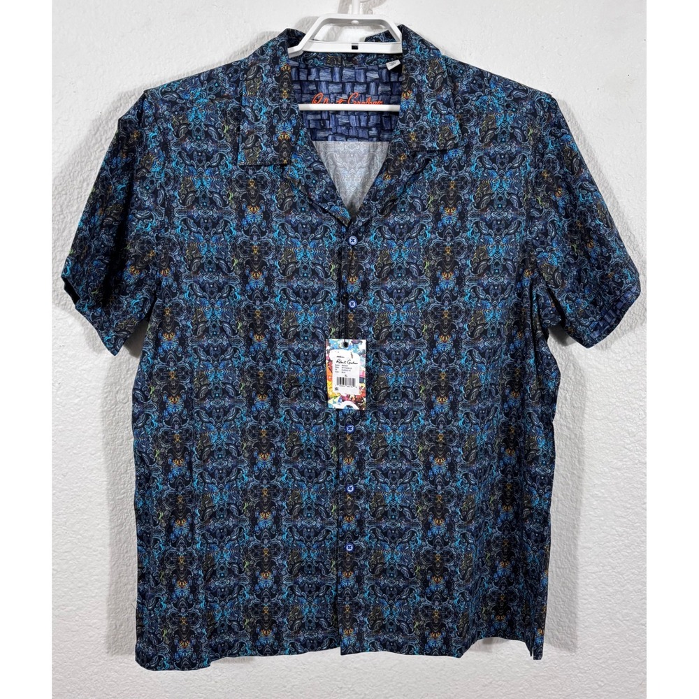 Robert Graham Massey Button Up Shirt Men XL Blue Paisley Classic Fit RFF242091CF